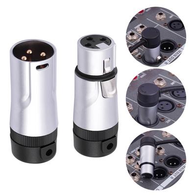 2 piezas Conectores XLR de 3 pines para micrófono Macho y Hembra Conectores de audio Conexión soldada Para una transmisión de sonido clara