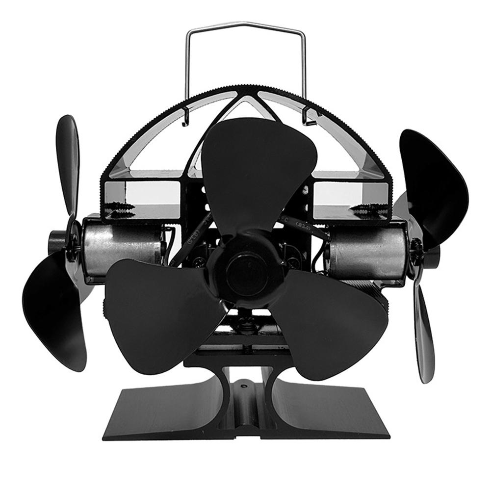 160-220 Air Volume Three Headed Stove Fan Wood Stove Fan Metal Materials Multiple Blade Options Quality Construction