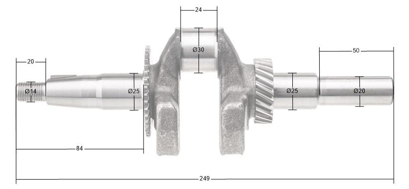 Wał Korbowy Rato Walcowy R210 20 Mm 13300-Z140810-0000