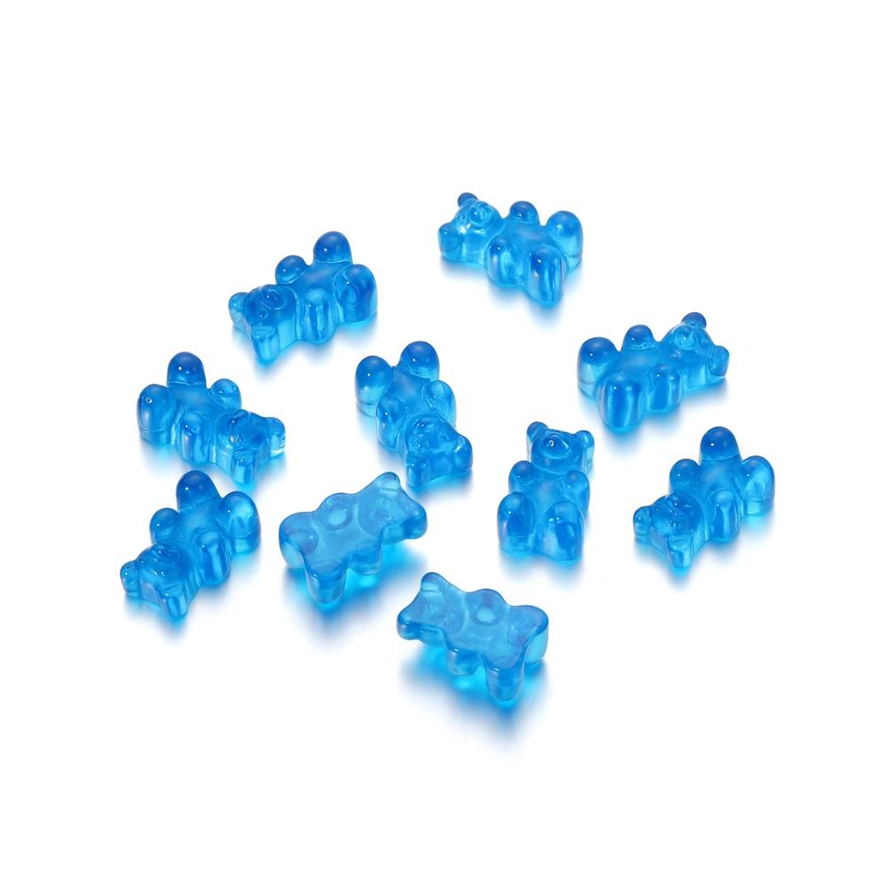 10Pcs/Lot Candy Color Resin Mini No Hole Bear Charms Pendants for DIY Earrings Necklace Bracelet Jewelry Making Accessories