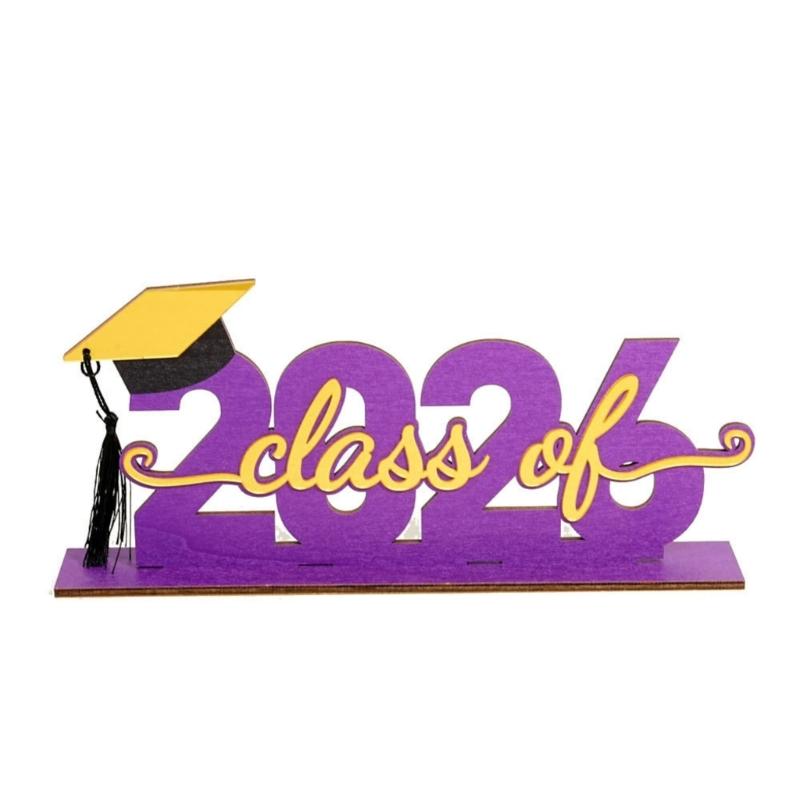 Graduation Decorations Class of 2026 Wood Table Centerpieces Congrats Grad Wooden Sign Graduation Table Toppers Gift