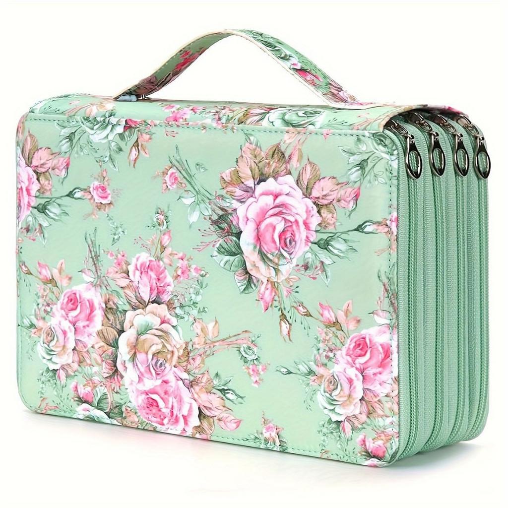 124 Slot Multicolor Large Capacity Pencil Case 3 Layer Zipper Pouch ForMarkers And Colored Pencils Art Supplies Organizer