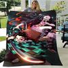 Moda Ghost Blade Stampa 3D Personaggio dei Fumetti Kamado Nezuko Sfondo Ragazza Regalo Coperta Letto Divano Coperta da Viaggio Campeggio