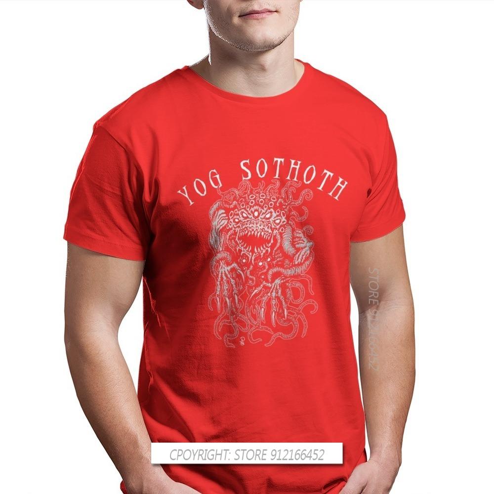 La Yog-Sothoth Streetwear Cthulhu Mythos Lovecraft Horror Great Old Ones Homme T-Shirts Pure Cotton Fashion Tee