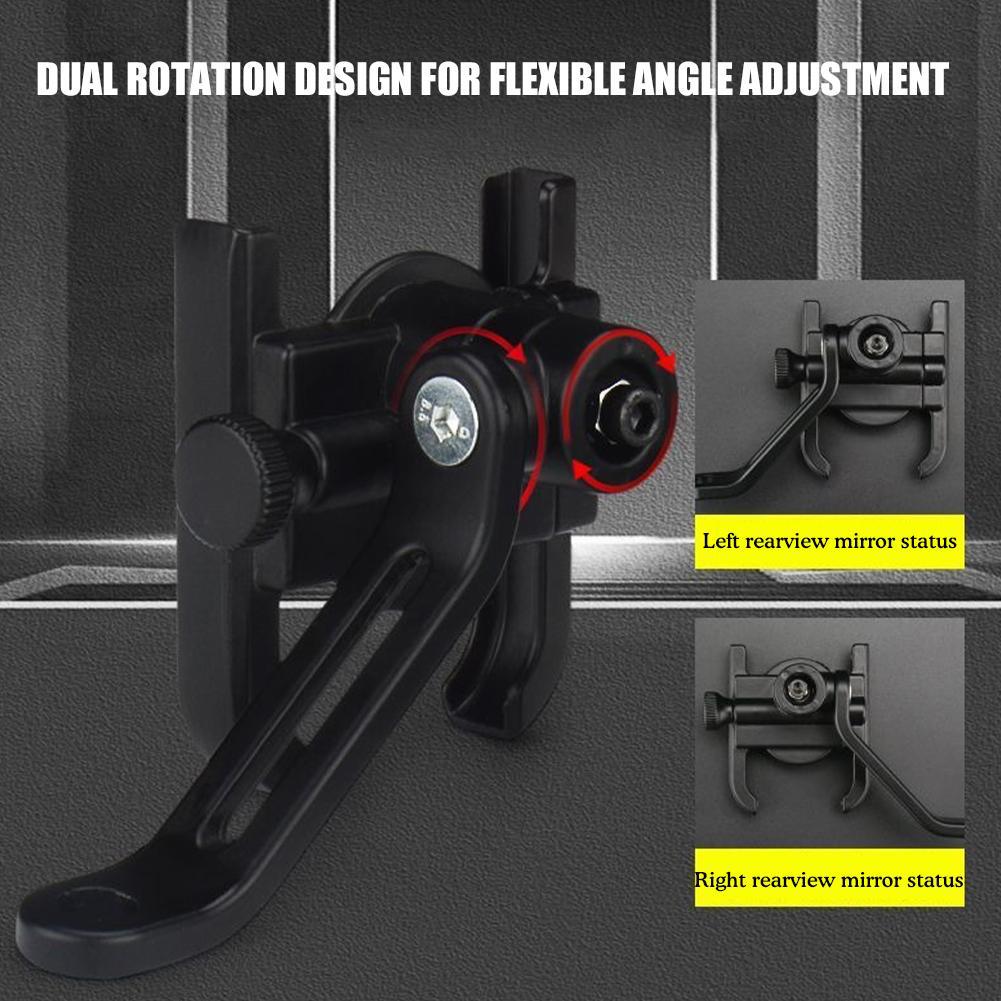 Motorcycle Mobile Phone Holder  360° Rotatable Aluminum Adjustable Bike Phone Holder Non-slip Cycling GPS Bracket Clip Support