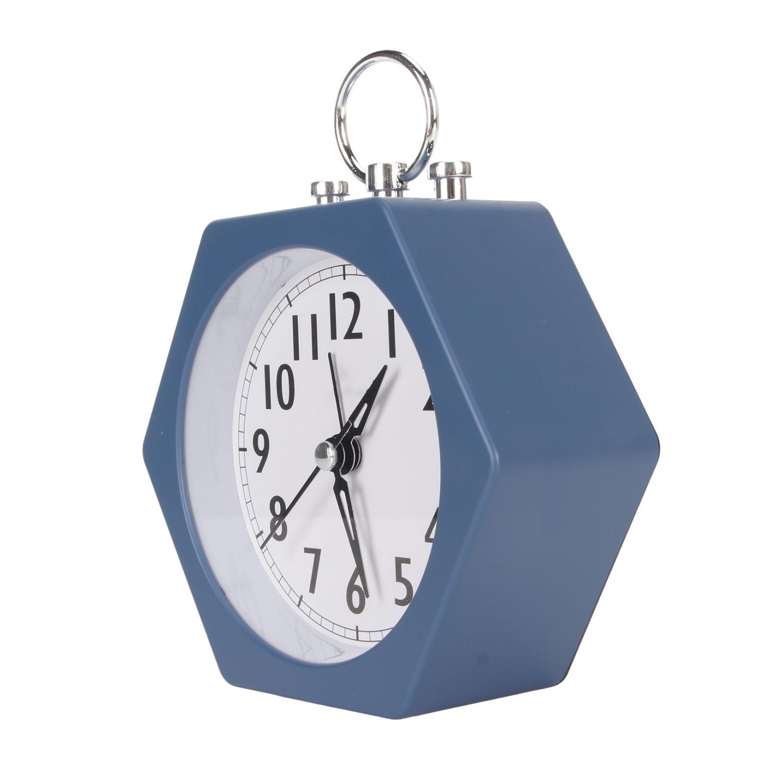 

Будильник Многофункциональный Бесшумный Металлический Корпус Многоугольный Мини-Будильник для Прикроватной Тумбочки Спальни Кухни