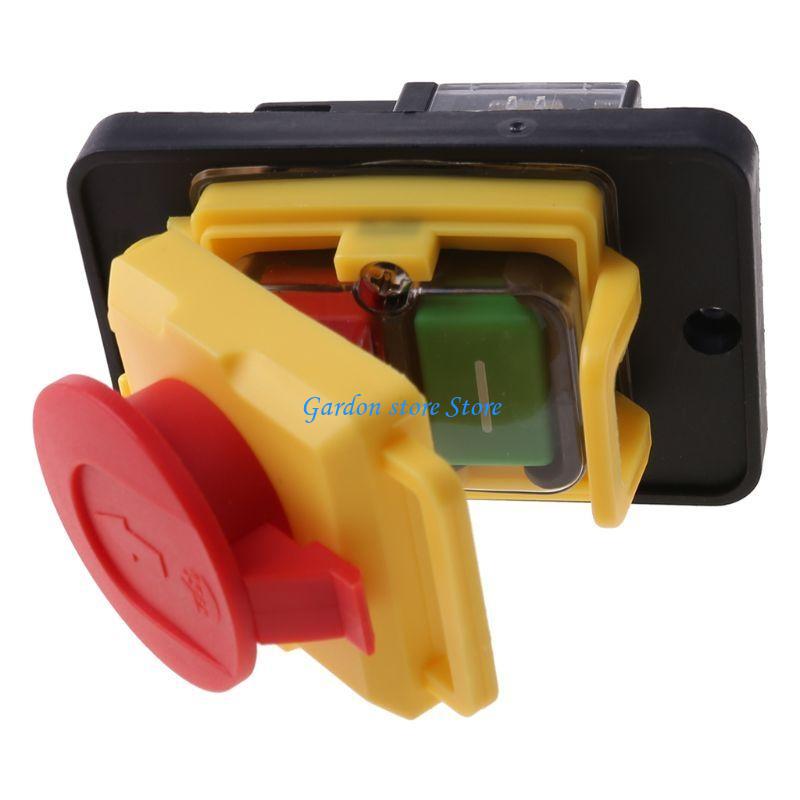 B0KB KJD12 250V 4Pin Waterproof Start Stop No Release Pushbutton Switch