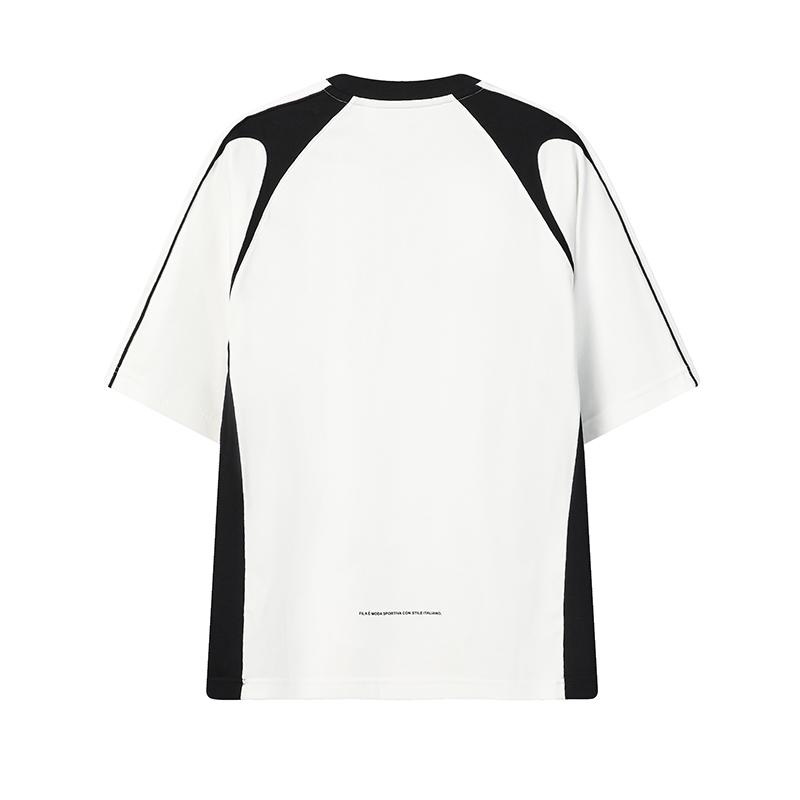 FILA Original Simple Versatile Fashion Comfortable T-Shirt Men tops Cloud-Mushroom-White F11M629119FWT