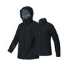 Fila Moisture Wicking Hooded Two Piece Inner Liner Waterproof Windproof Warm Jacket Women Jacket Deep-Black A11W447907FBK