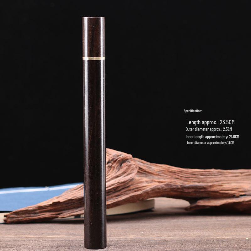 Ebony & Rosewood Incense Sticks with Sandalwood, 20g Pack, Includes Solid Wood Storage Box and Wooden Holder