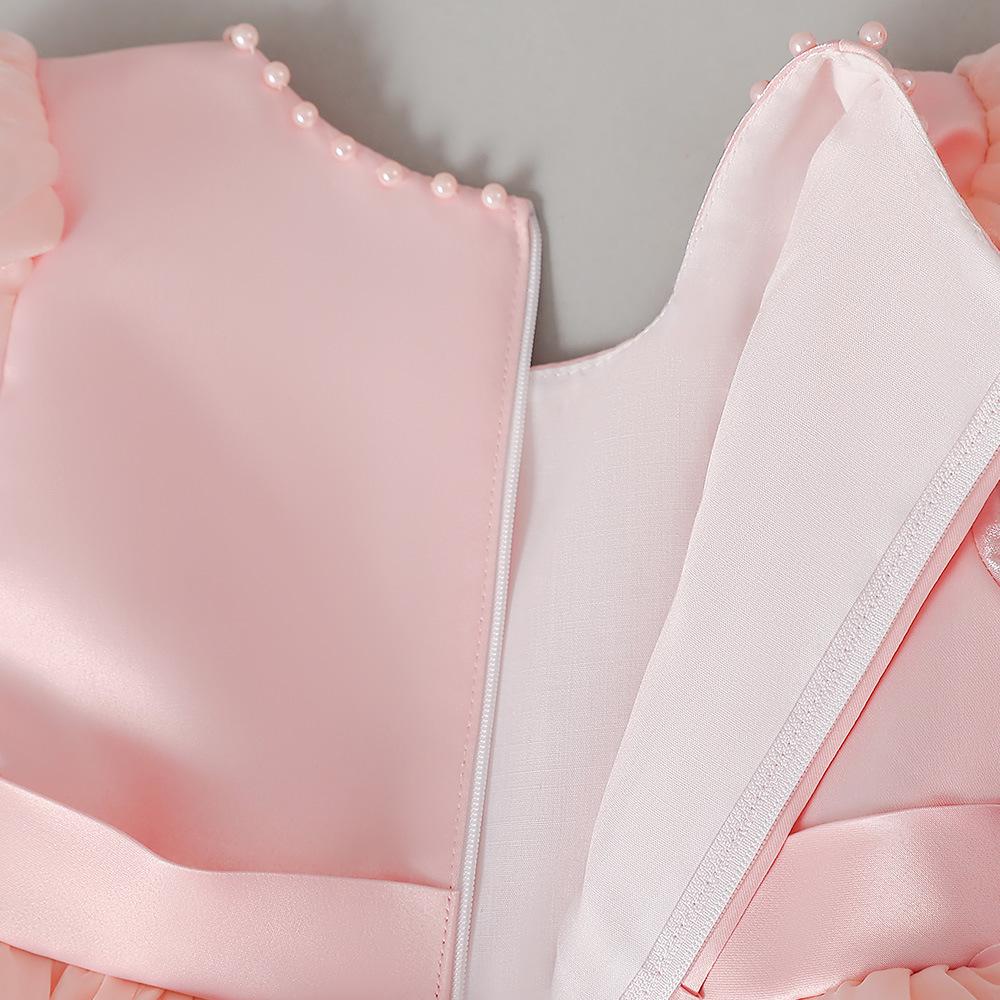 3-10 Years Baptism Wedding  Dress for Baby Girl First Birthday Party Wear Cute Sleeveless Toddler Girl Christening Gown Clothes