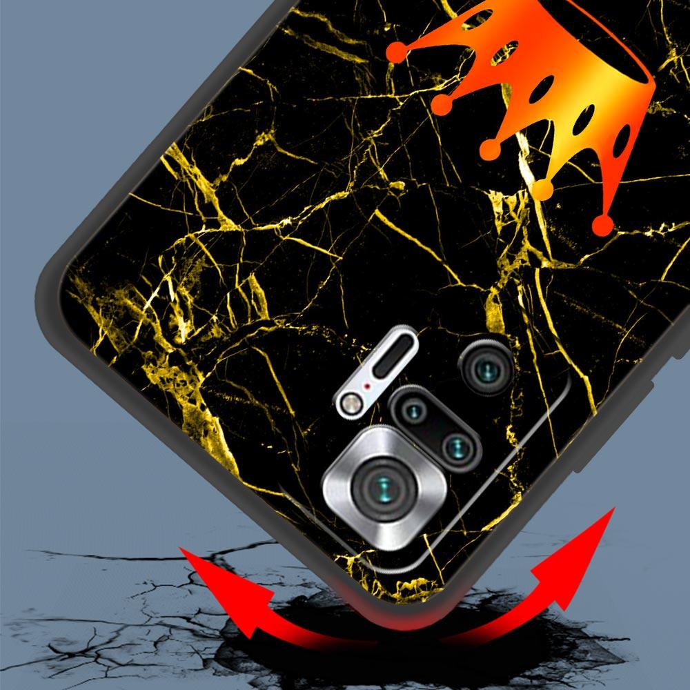 Marble Letter Phone Case For Xiaomi Redmi Note 14 13 5G 10 11 12 Pro Plus 4G 14C 13C 12C 10C Black Cover