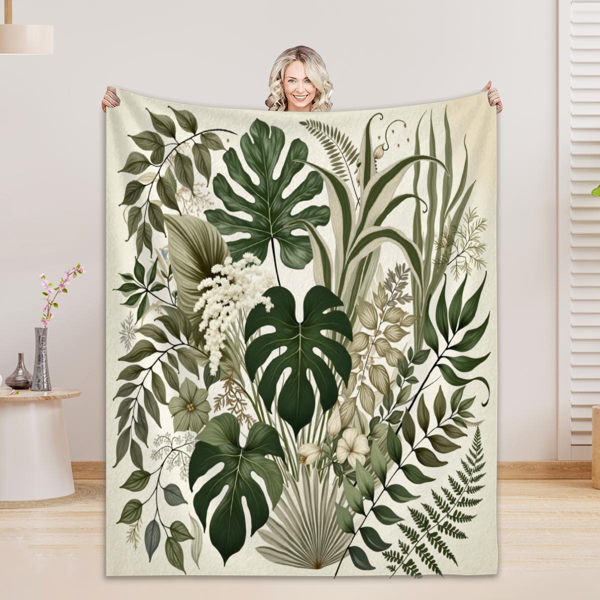 

1PC Floral Flannel Blanket 3D Printed Blanket For Office Home Camping Nap Leisure Blankets Birthday Gifts For Girls Home Decor 75x90cm