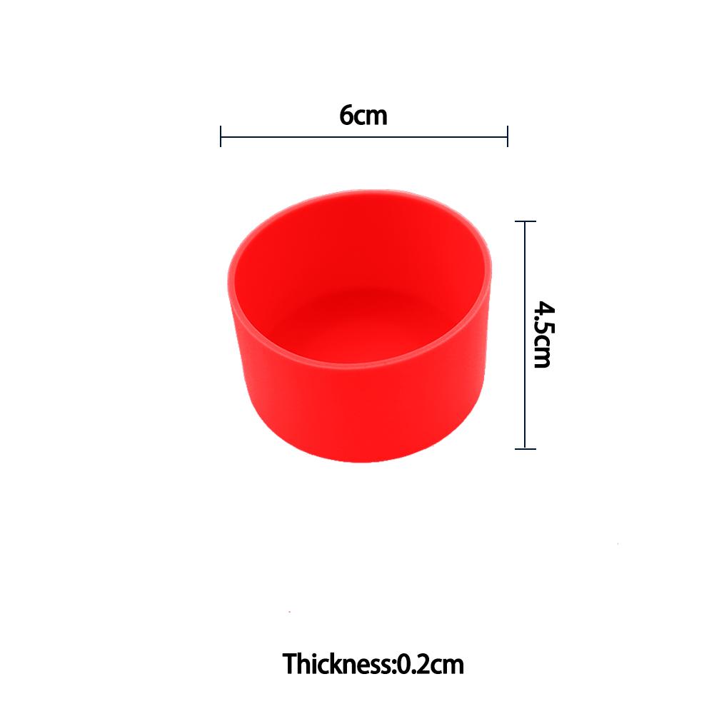 For Better Life 1Pc 6cm Soft Silicone Cup Bottom Sheath Protector Sleeve For Glass Water Tea Bottle Anti Damage Accessories