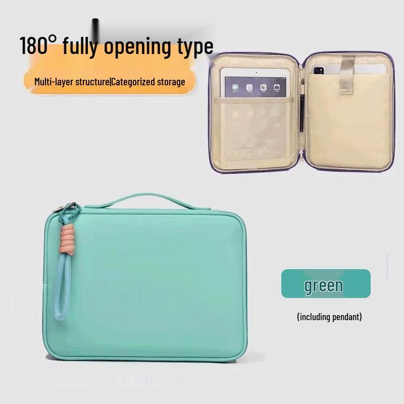 JINGRUIXIANG Morandi Portable Laptop & iPad Sleeve Bag with Handle