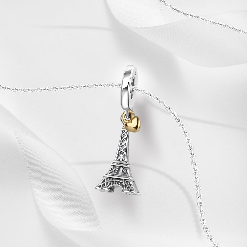 Pendant Charm Bead copper Parisian Iron Tower Pendant Compatible With Authentic Bracelets for Jewellery Making Valentines Day gift