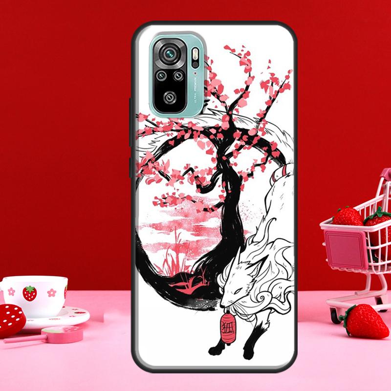 Fuchs im japanischen Stil für Redmi Note 10 Pro Hülle für Redmi Note 11 Pro Note 8 9 Pro 9S 10S 11S 9C 9A 9T Hülle