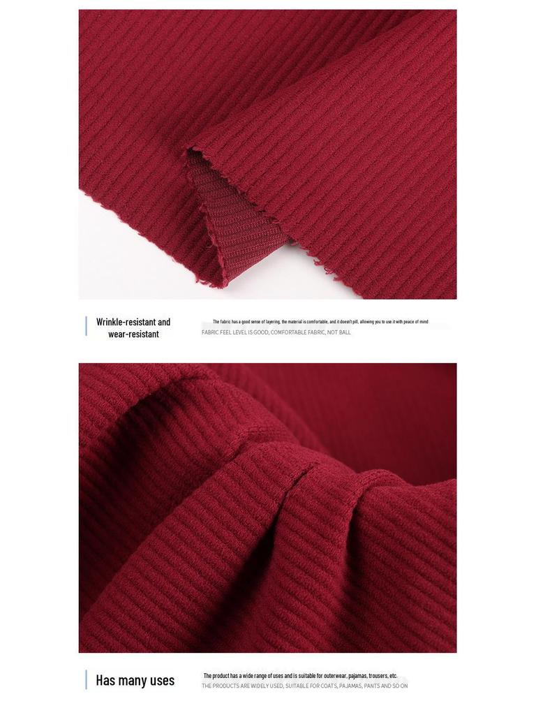 Superelastischer 6-Rippen-Kord, Hochelastisches Polyester-Imitations-Baumwollgewebe für Hosen, Taschen, Oberbekleidung, Hüte und Schuhe.