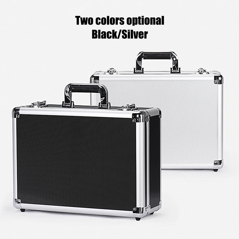 Portable Toolbox Aluminum Suitcase With Lock Electric Tool Box With Sponge Hard Case Flight Case Household Storage Insurance