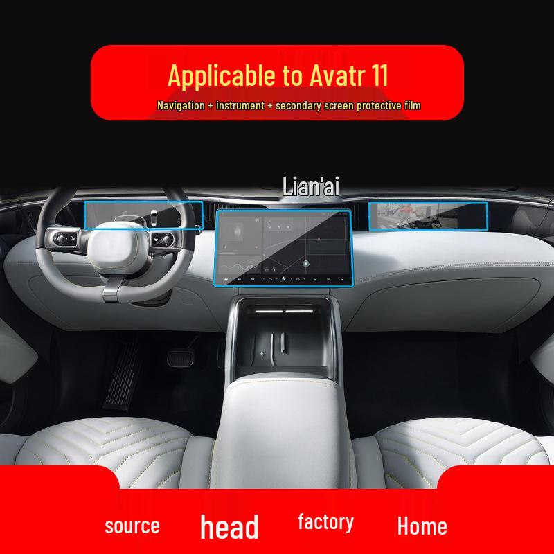 Set of 25 Tempered Films for Avatr 11: Navigation Screen, Center Console, Instrument Panel Protection