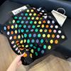 Silk scarf 71 * 71 imitation silk square scarf Korean atmosphere neck silk scarf flower pattern flower polka dot scarf