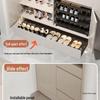 Shoe Cabinet with Kick Drawer and Slide Rail for Hallway