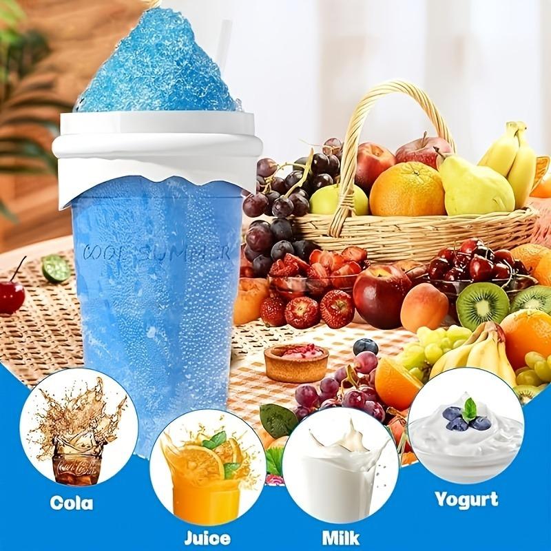 500ml Silicone Quick-cooling Cup Cooler for Drinks Squeeze Bottle Home Outdoor Beverage Homemade Smoothie Cup Ice Cream Cup Mugs