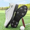 Men's Large Non-slip Spiked Golf Shoes, Size 39-49, Black/White Comfortable Training Footwear