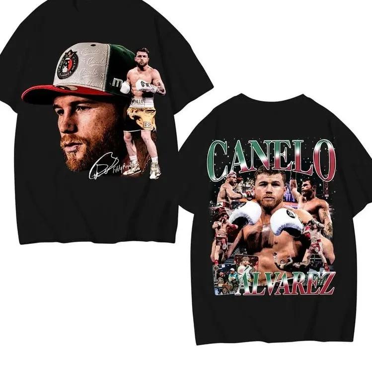 COMBATWEAR Canelo Álvarez Boxer Signed T-Shirt, Graphic Tee T-Shirt XL