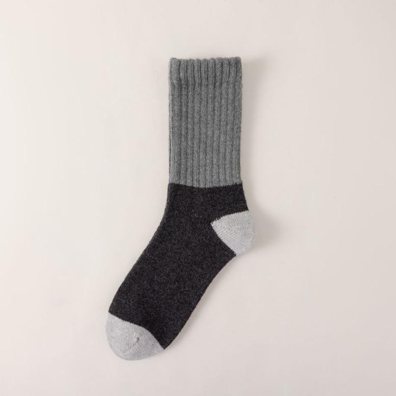 Șosete groase de iarnă pentru bărbați, din lână și catifea, cu tub mediu - super calde, absorbante de transpirație, din cașmir lung