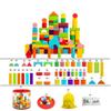 Colored Large Particle Wooden Blocks Kids Early Learning Educational Shape Toys