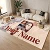 Custom Name Crystal Velvet Rug,Lana Del Rey Comfortable Anti Slip Floor Mat For Room Decoration