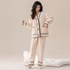 Coral Fleece Pajamas Women'S Winter 2024 Thickened Fleece Autumn And Winter Casual Flannel Loungewear Warm Suit