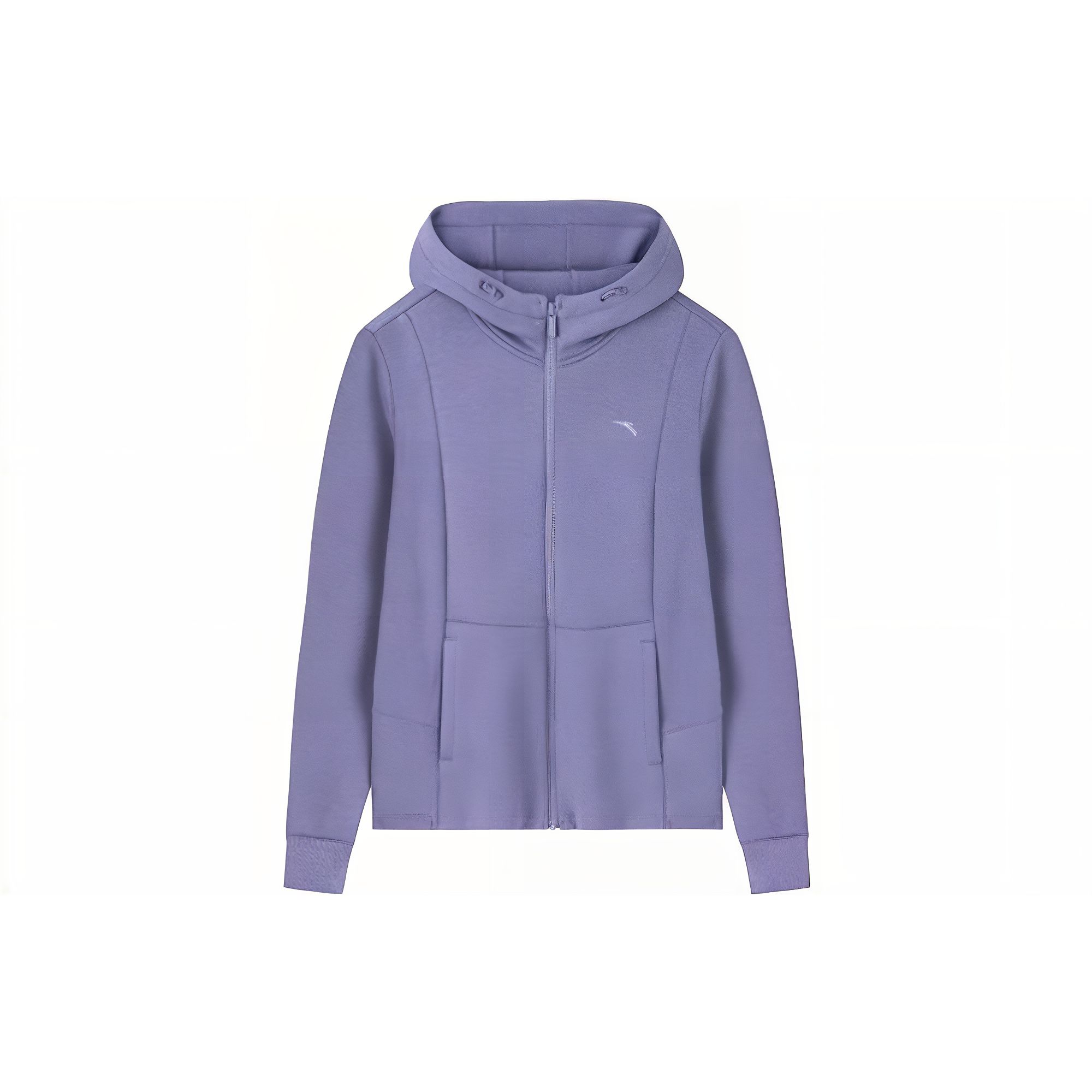

Anta Solid Color Knitted Hooded Sports Jacket Women Jackets Moran-Purple 162337716-2 M