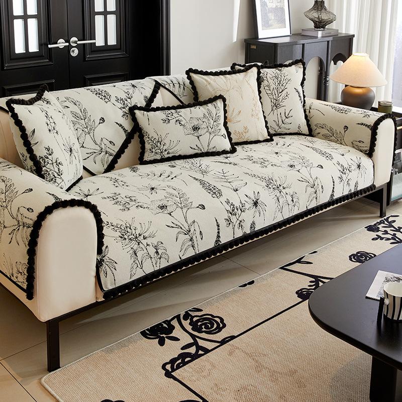 Light Luxury Chenille Sofa Cushion Four Seasons Universal Non-Slip Cushion Nordic Simple American Sofa Cover All-Inclusive Cover Cloth