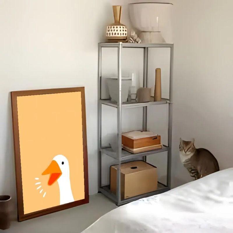 Cute Duck Tin Painting for Home Interior Decor