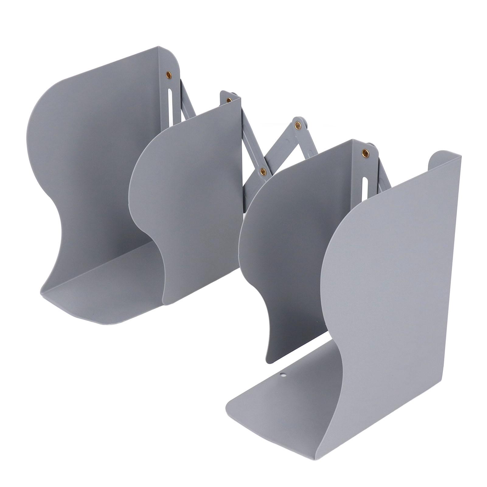 

Выдвижной книжный держатель Аккуратное хранение Регулировка Металлическая конструкция Складные серые металлические книжные упоры для дома школы офиса