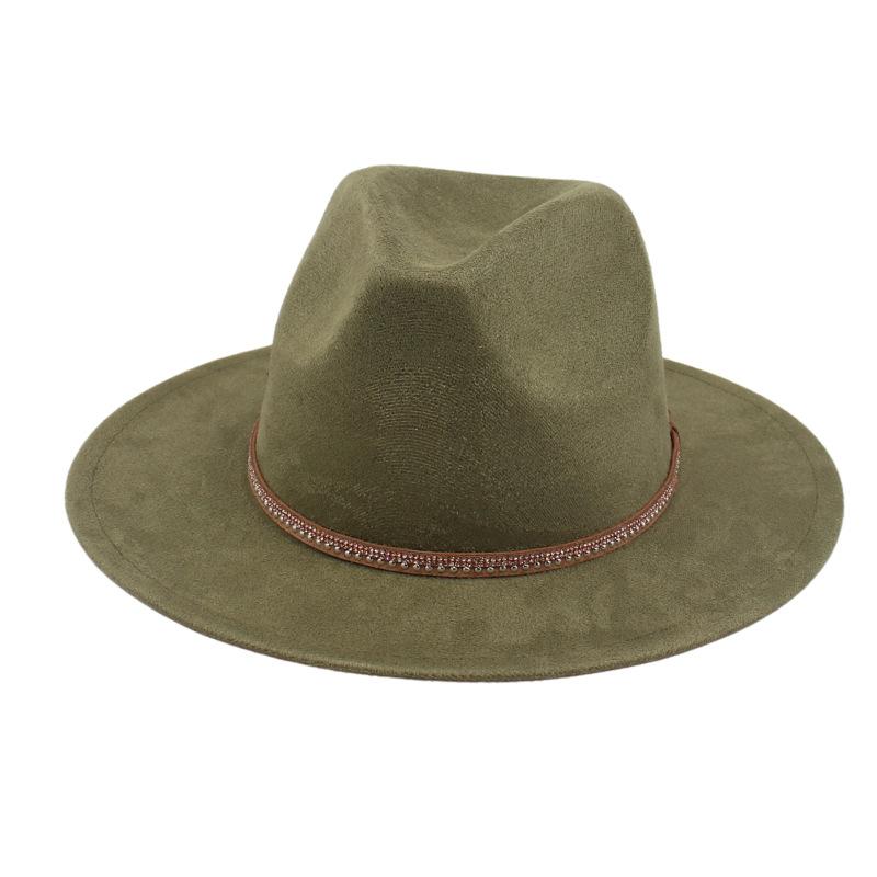 Solid Color And Western Cowboy Hat Felt Hat Woolen Top Hat Amazon Cross-Border Wholesale Retro Ethnic Fashion Hat