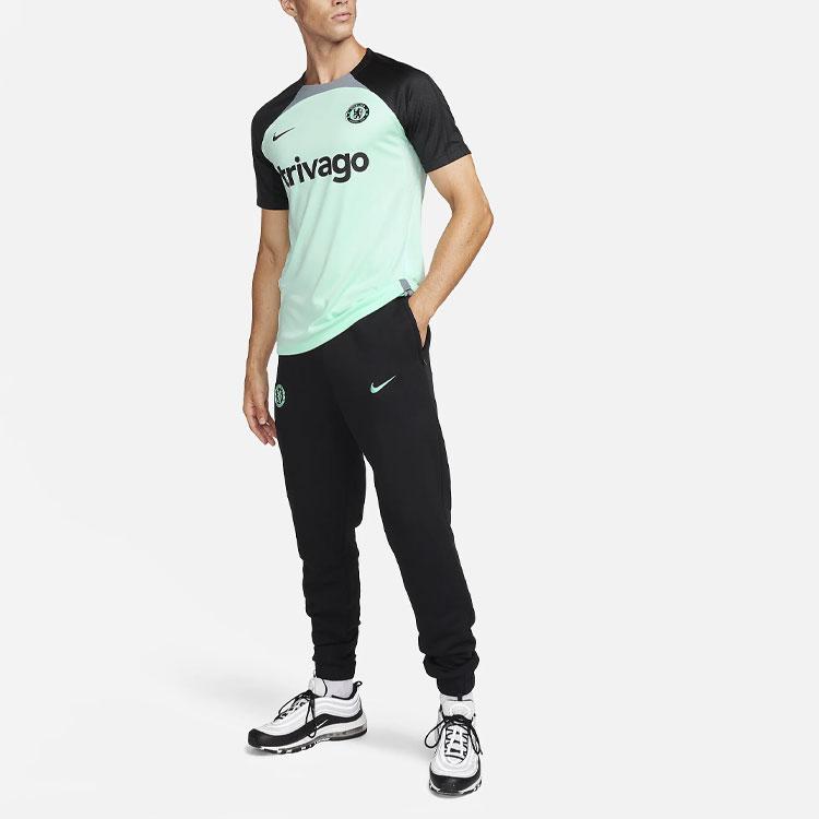 Nike Chelsea FC Strike Third Color Block Letter Print Crew Neck Short Sleeve Football Shirt Men Tops Mint-Foam DZ0782-354