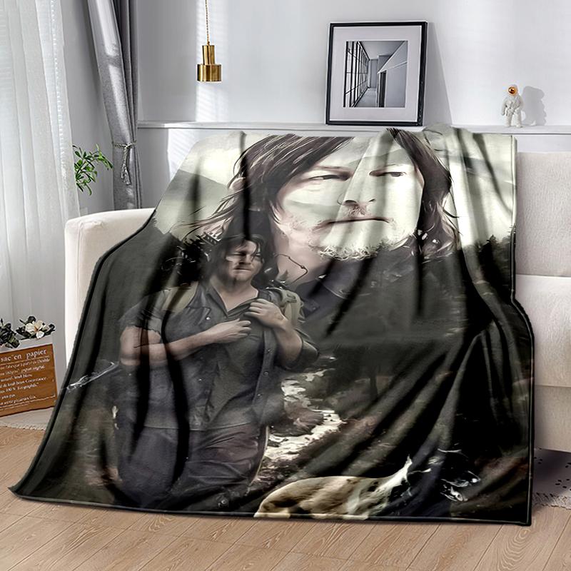 1pc Blanket The Walking Dead Daryl Dixon2 Print Design, Lightweight Blanket for Sofa, Bed- Soft &Warm, Gift for All Seasons like Christmas, Halloween