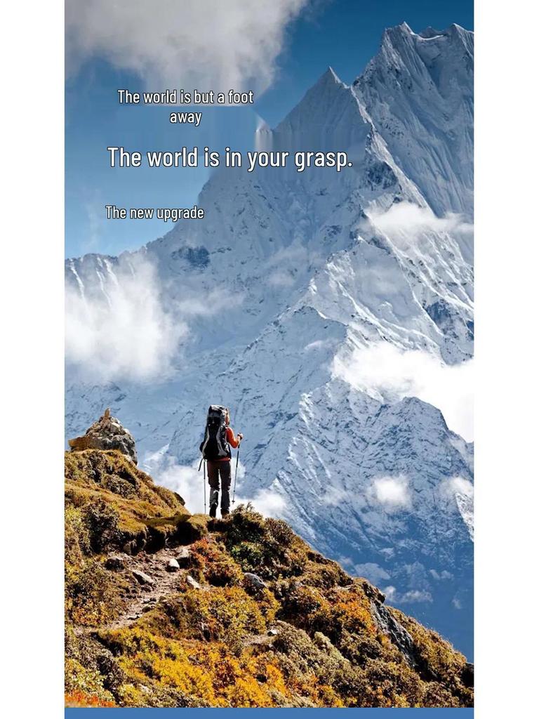 Ultralight Carbon Fiber Three-Section Trekking Poles with External Lock for Hiking and Walking