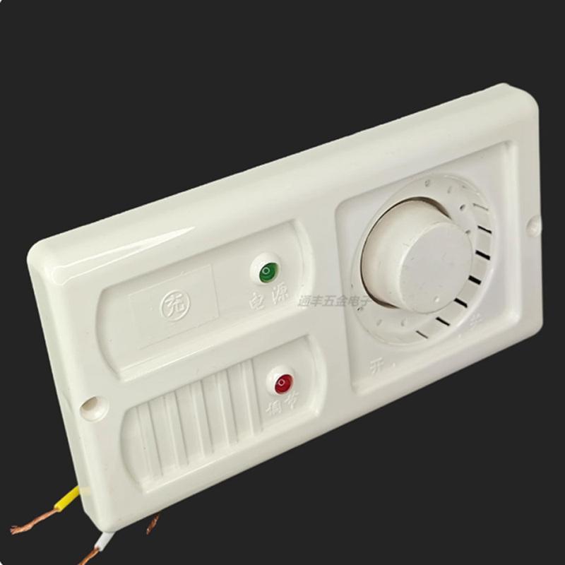 1pc Stepless Thermostat Electric Firebox Temperature Controller Copper Wire Adjustable Switch Overheat Protector Heater Parts