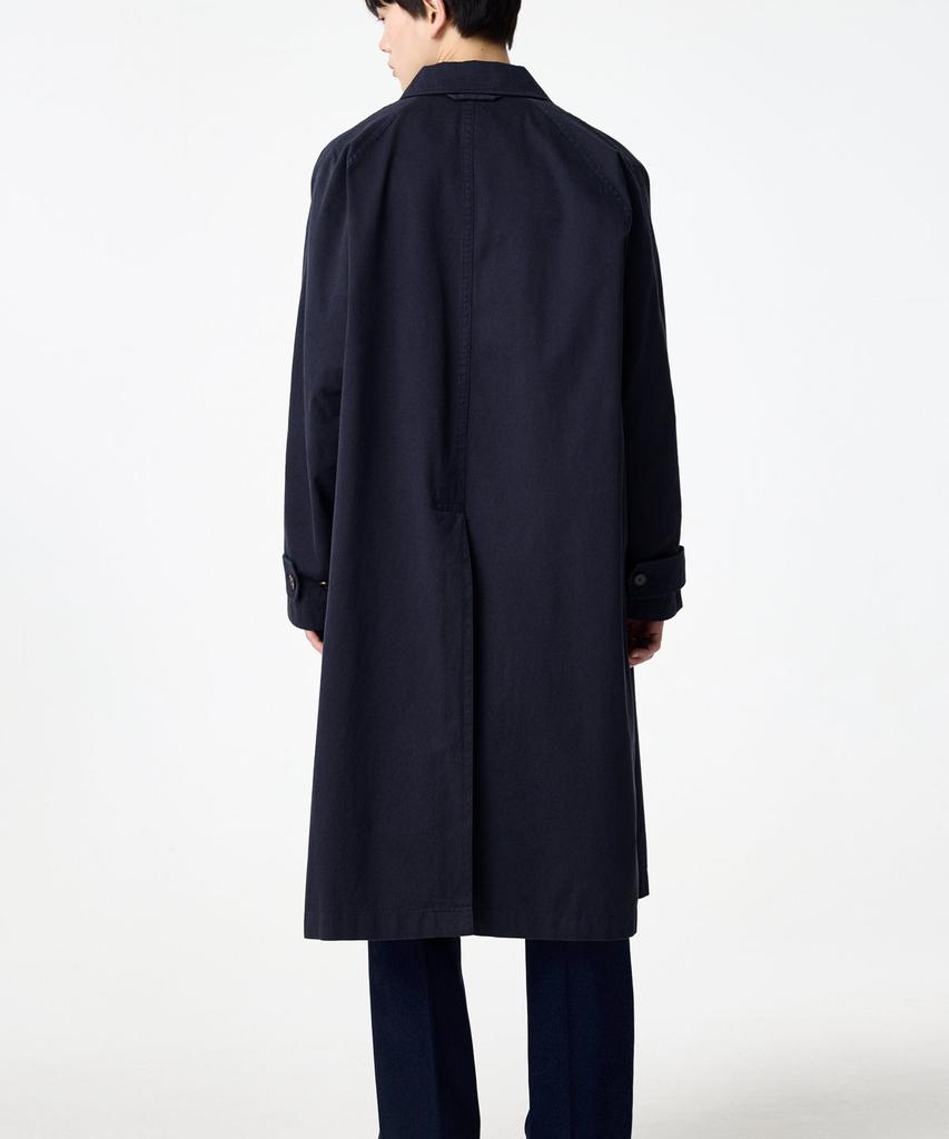 Man On The Boon Cotton Raglan Trench Coat_Navy 4715109001