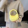 Niche versatile pleated plaid cloud bag underarm bag 2025 new cotton clothing bag fashionable and simple bubble handbag