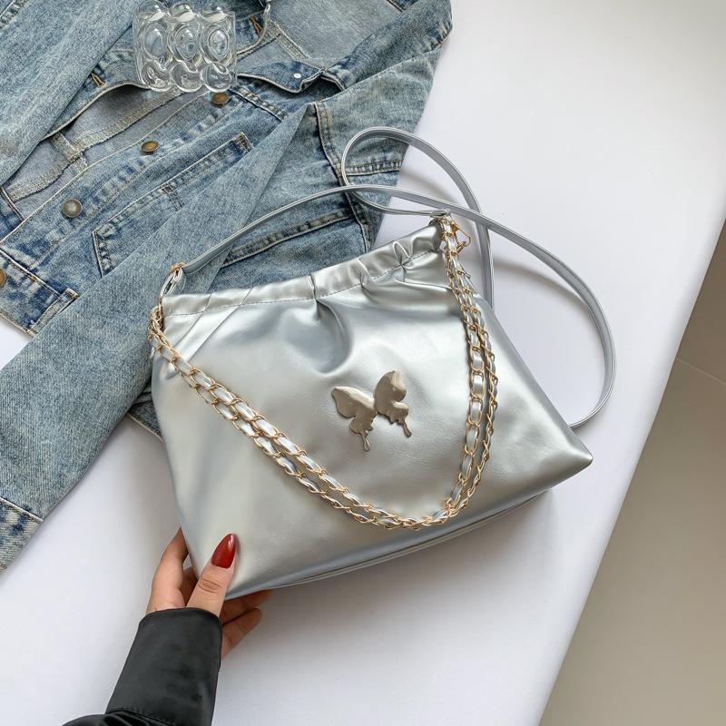 Simple Foreign Style Large-capacity Bag Women's 2025 Spring and Summer New Shoulder Underarm Bag Fashion Chain Backpack