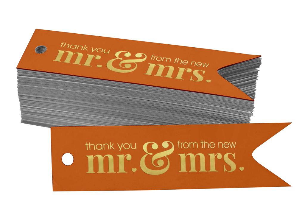 Inkdotpot Pack Of 100 Thank You From The New Wedding Favor Paper Tags Craft Real Gold Foil Hang