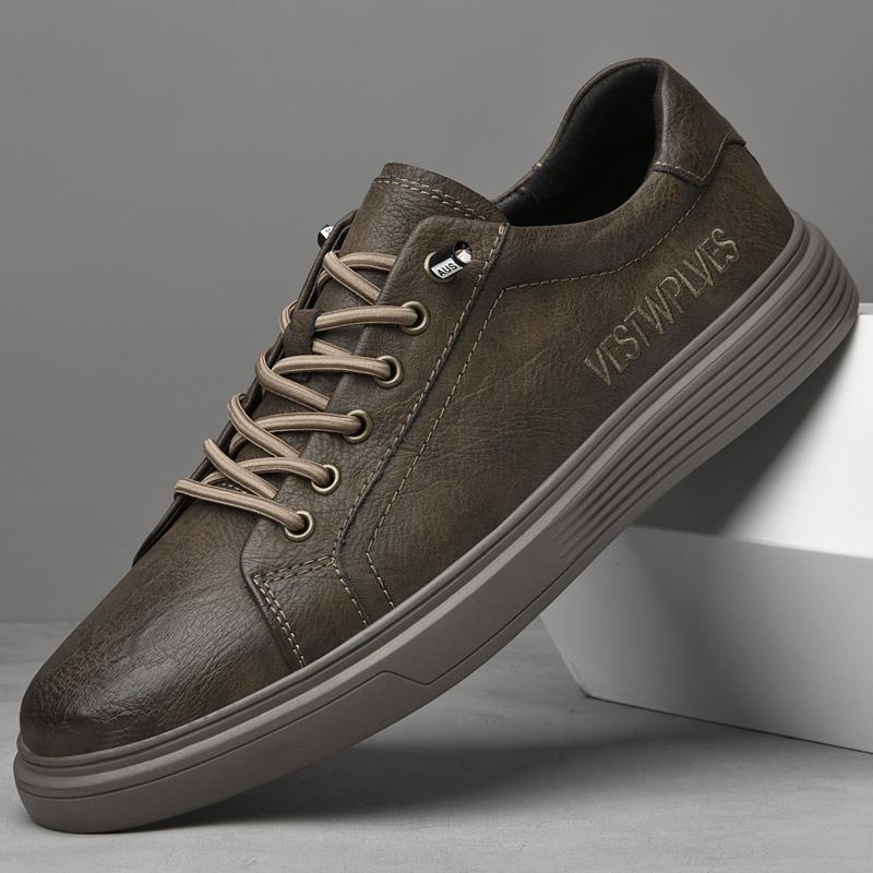 Modne Luksusowe Skórzane Buty Nowe Elastyczne Paski Outdoorowe Buty Sportowe Gruba Podeszwa Oxfordy Męskie Buty Codzienne Modne Outdoorowe Buty Turystyczne