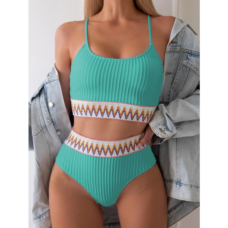 

Новый купальник бикини с высоким поясом, сексуальный халтер, раздельный, женский XXL