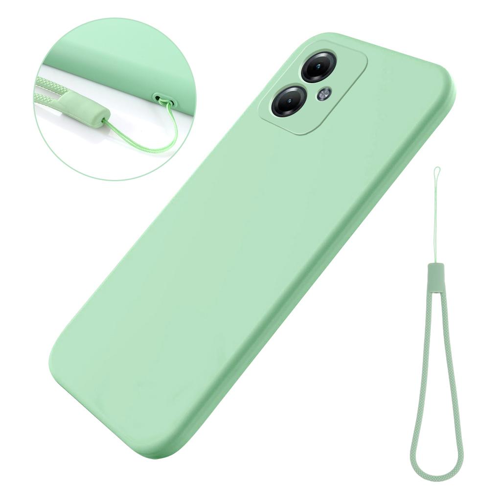 For Motorola Moto G54 5G Case Liquid Silicone Phone Shell Anti-Scratch Phone Cover with Strap