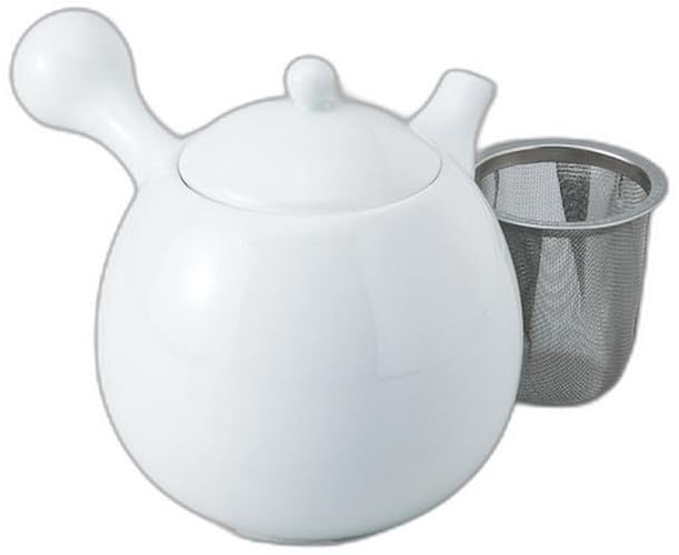 White Porcelain Teapot Tea x x Setomonohonpo Teapot (with Strainer) [10.5 10.5 11.3cm 470cc]